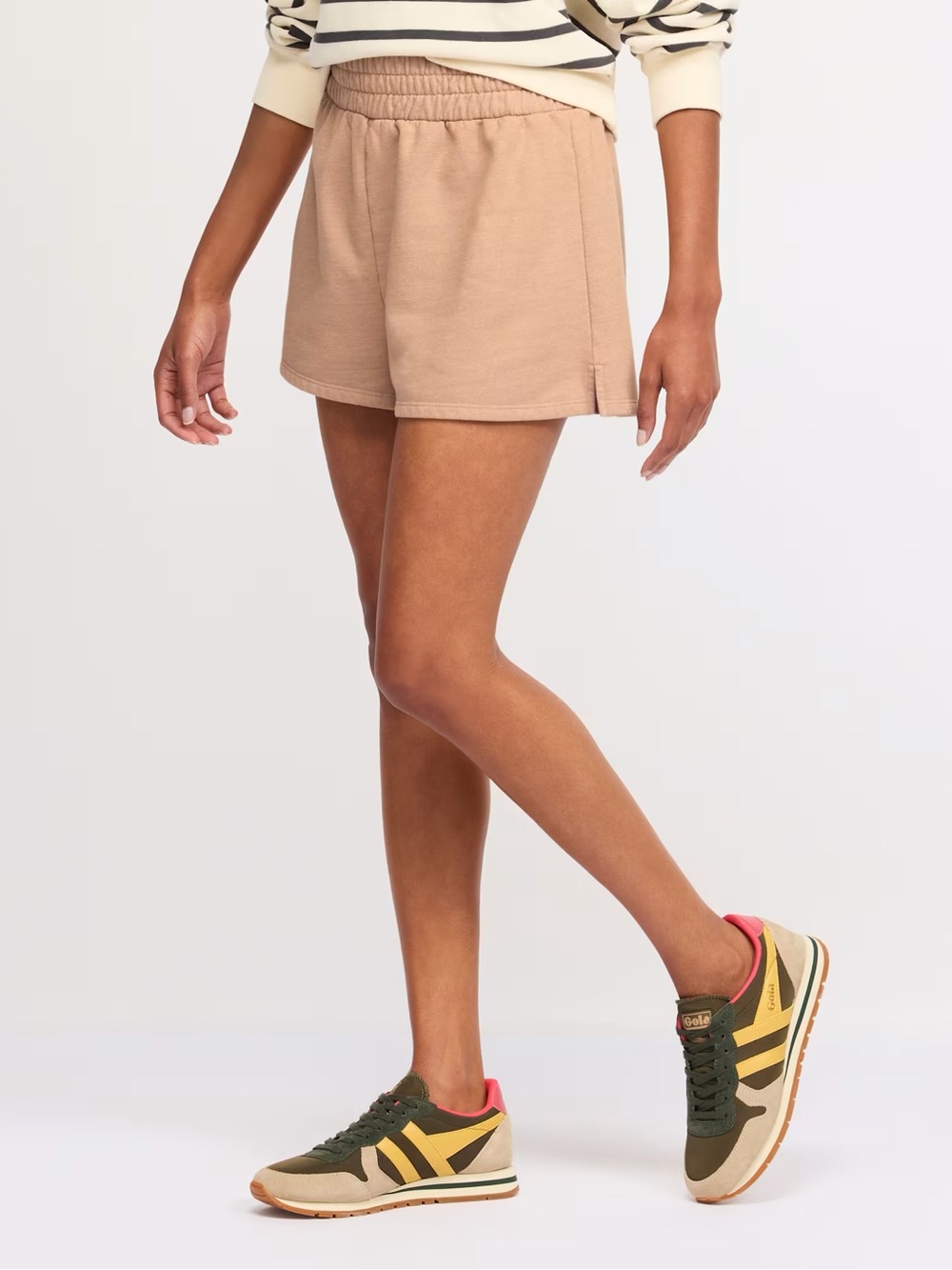 Year of Ours The PE Sweatshort Almond Athleisure Loungewear Women’s M NEW